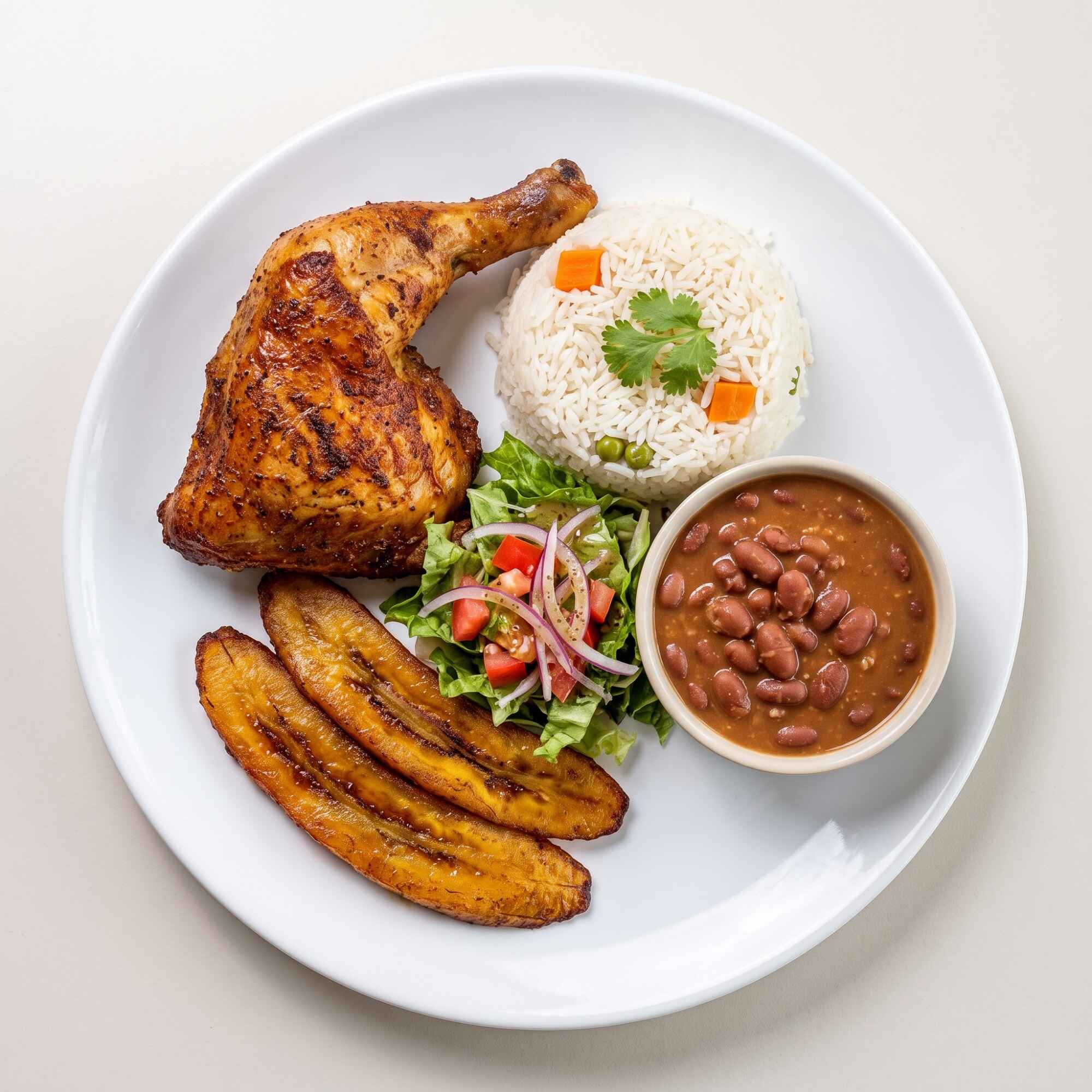 Bandeja con 1/4 de Pollo