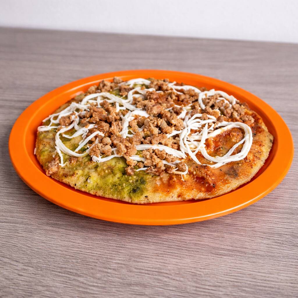 Memela con Chicharrón