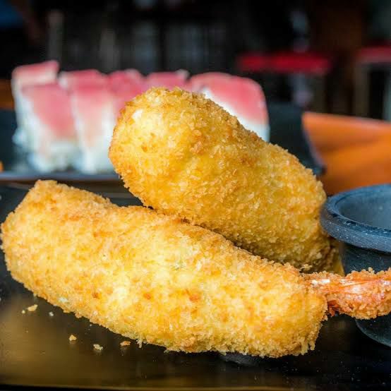 orden kushiages de camaron con queso
