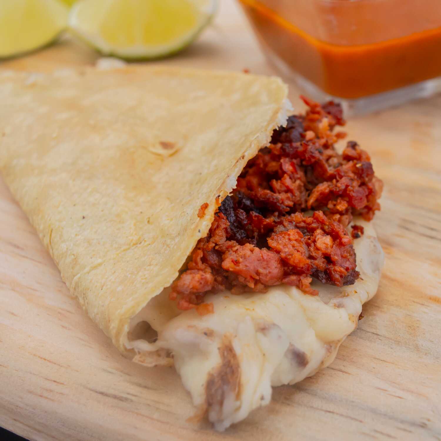 Quesadilla con chorizo