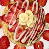 Waffle de Fresa Com Lechera
