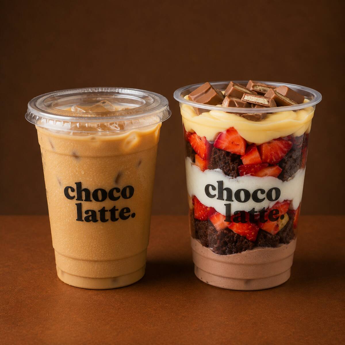 combo iced coffee + kinder brownie