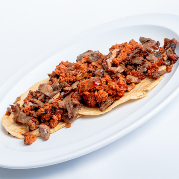 CECINA C/CHORIZO (2)TACOS 160grs