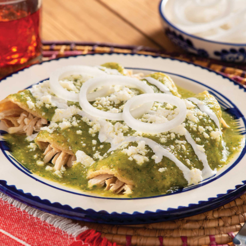 Enchiladas Verdes con Pollo