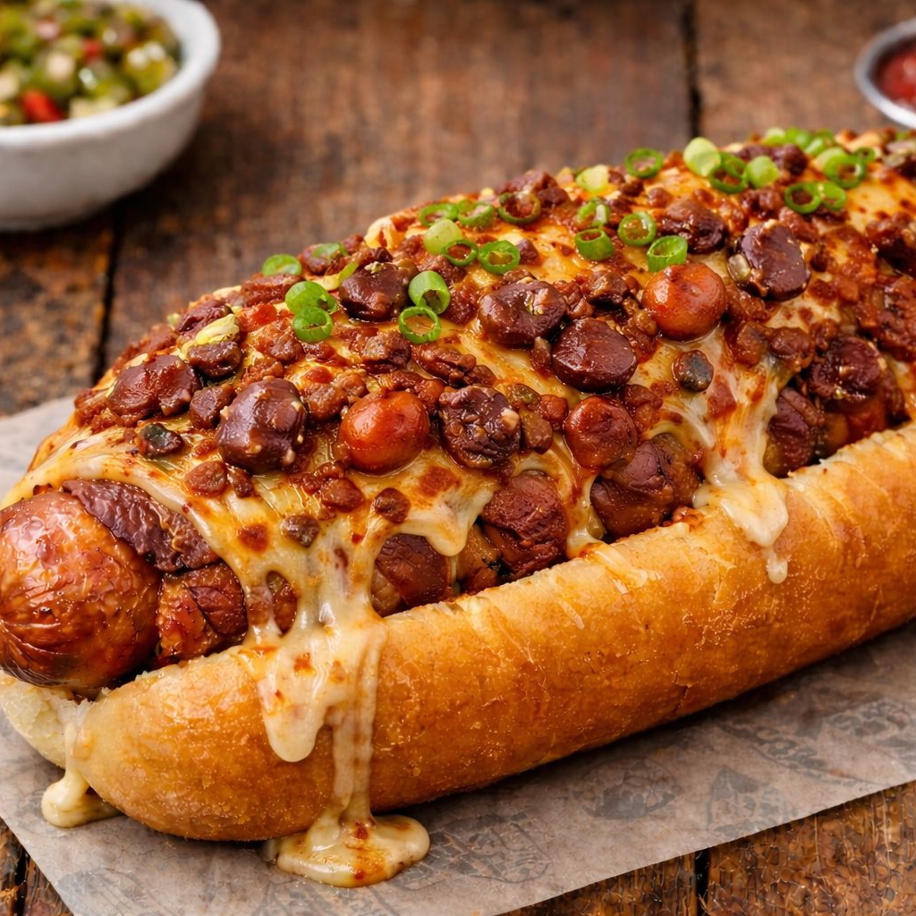 Dogo Choriqueso 20cm con Papas