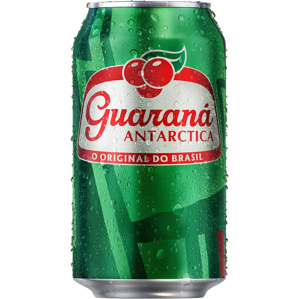 Guaraná Antarctica lata 350ml, super gelado e refrescante, perfeito para acompanhar suas sobremesas e salgados favoritos!