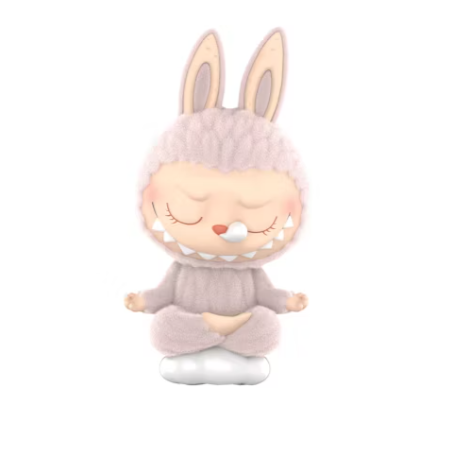 Labubu Sweating da série The Monsters Lazy Yoga Series da Pop Mart.