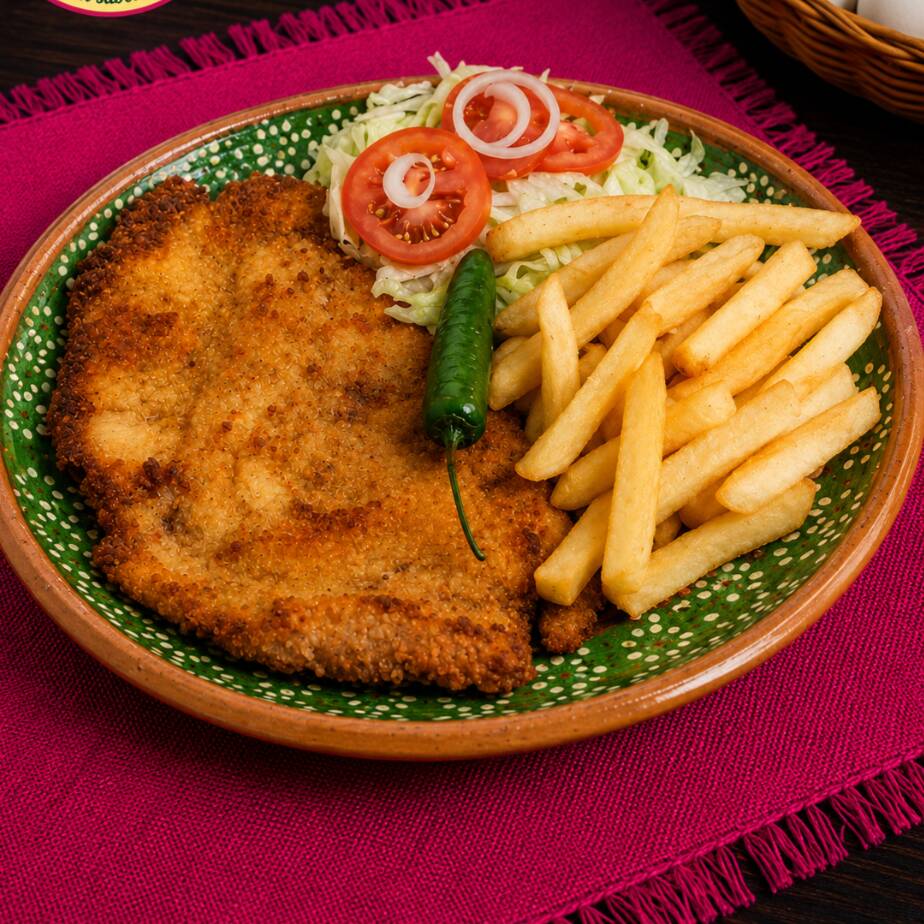 Pechuga Empanizada Con Papas