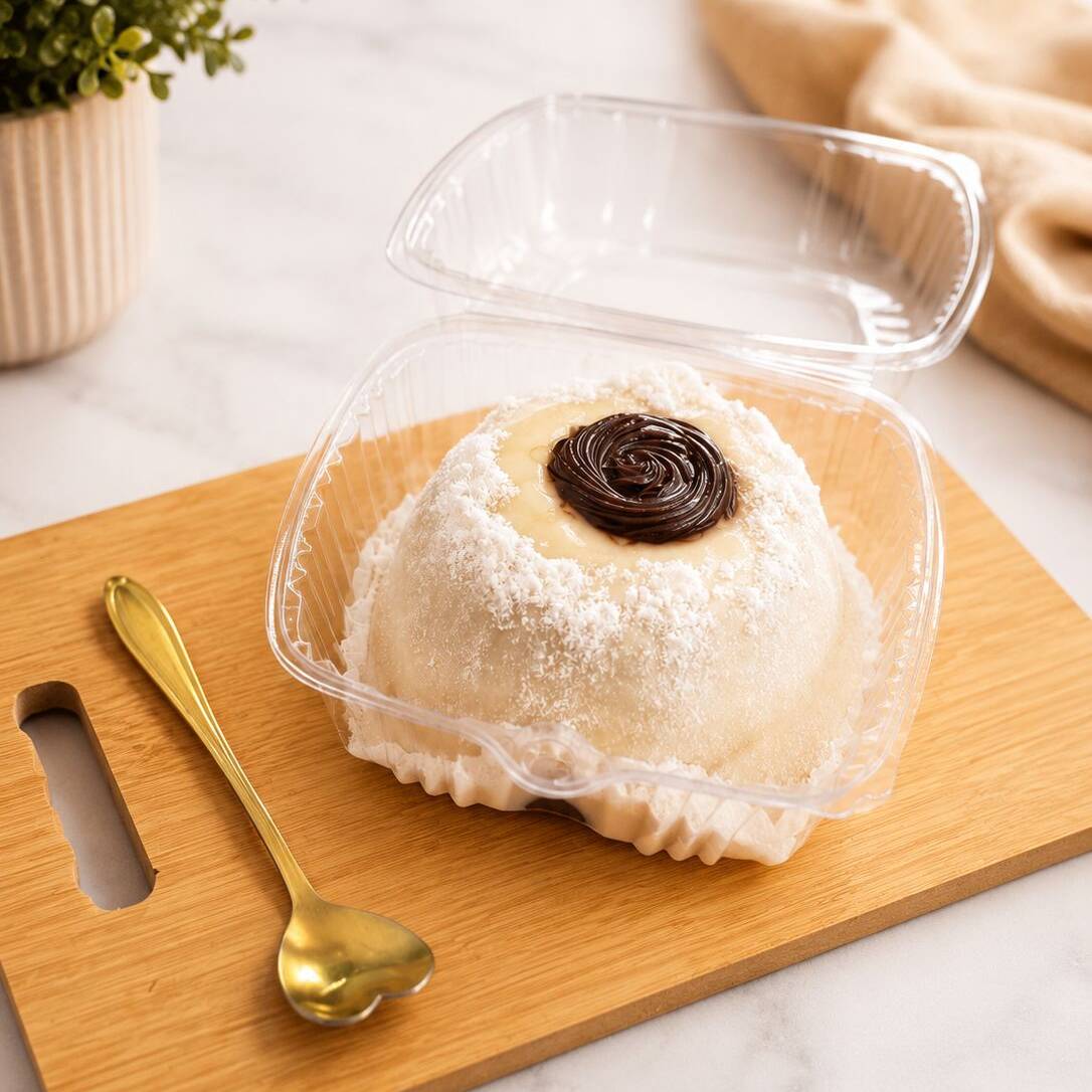 Bolo com massa fofinha de chocolate 50% recheado com Nutella pura e coberto com brigadeiro cremoso de Ninho, finalizado com Roseta de Nutella e leite de Ninho em pó. Peso médio 350g