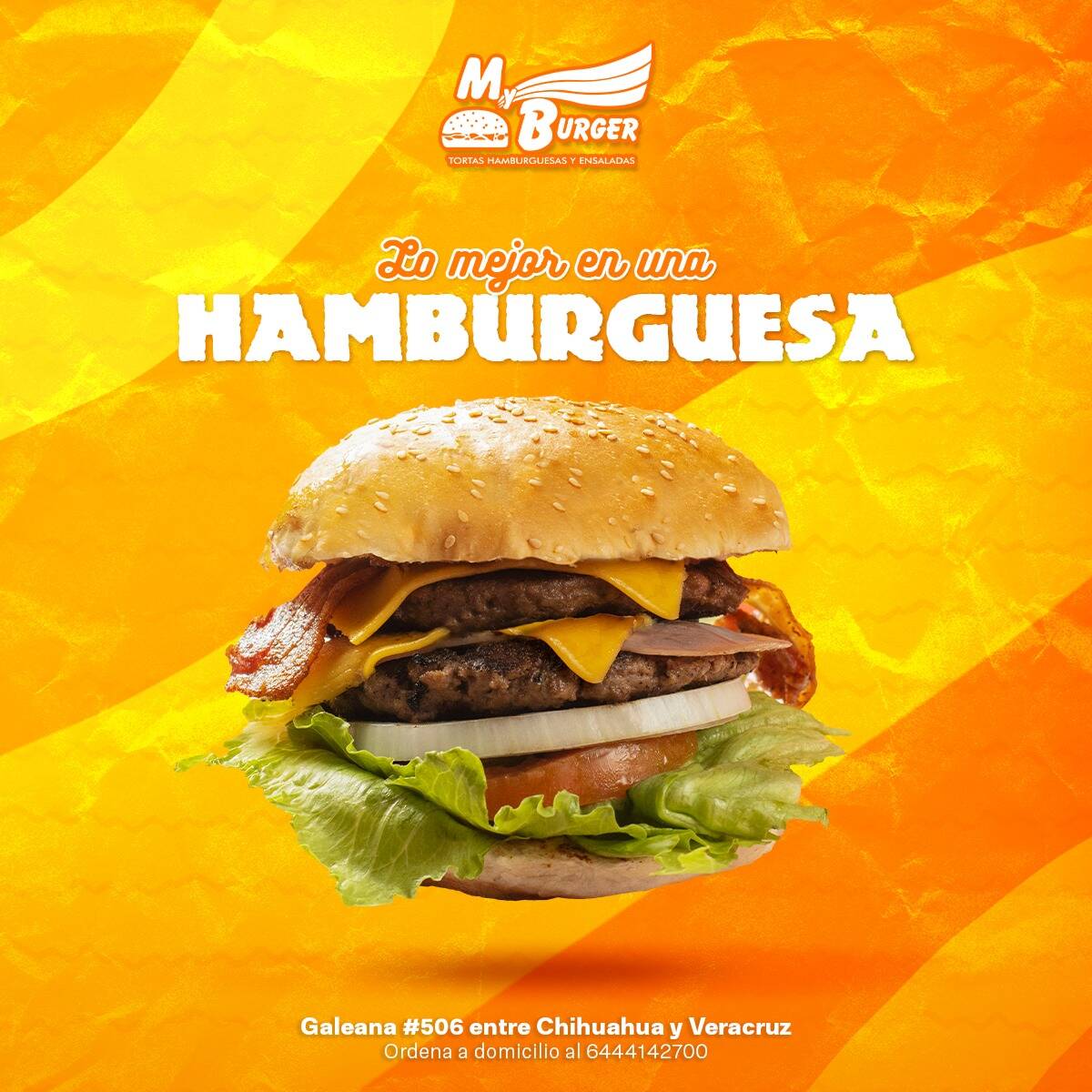 HAMBURGUESA DOBLE CARNE C/PAPAS