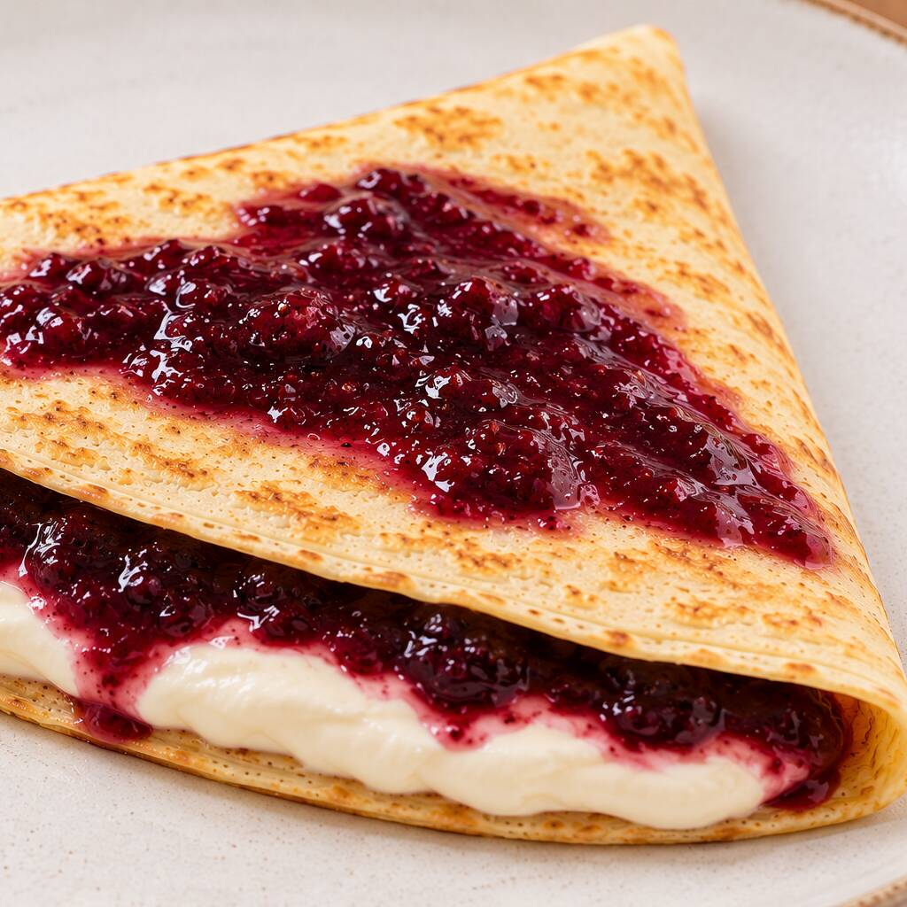 Crepa de Philadelphia Mermelada de Zarzamora