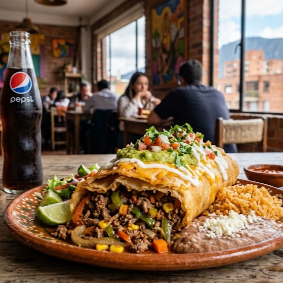 CHIMICHANGA G DE MOLIDA+ PEPSI