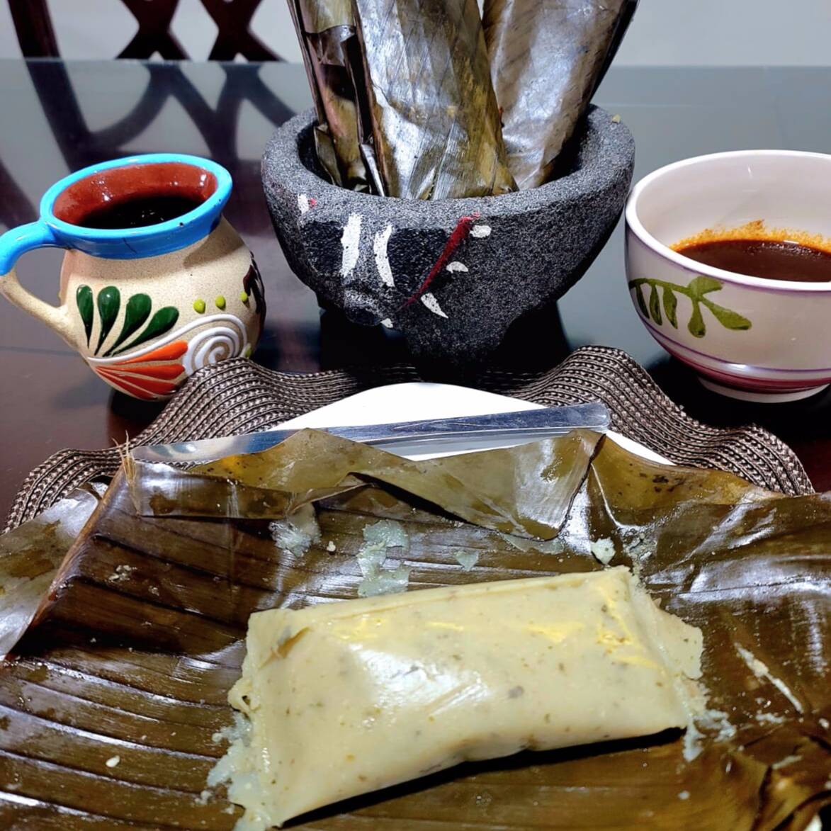 Tamales de Masa con Pollo sin Picante