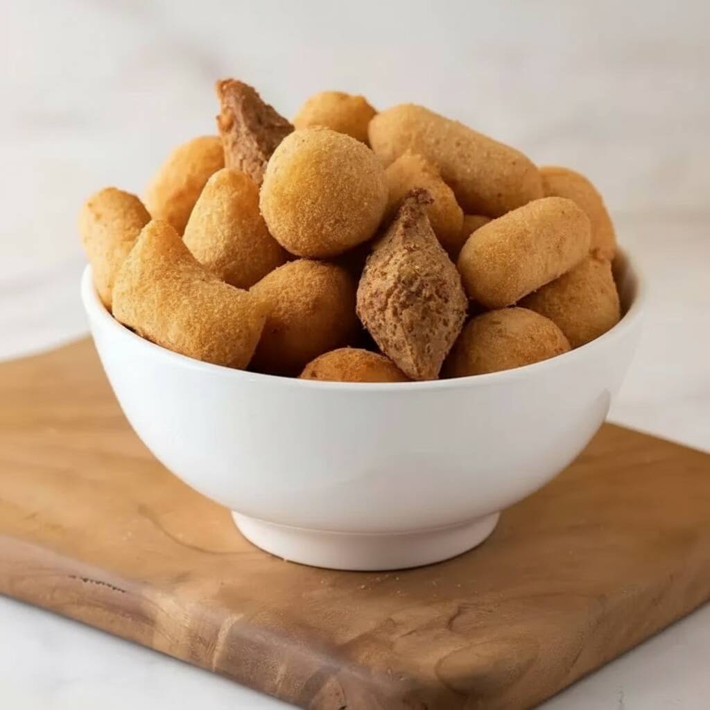 Delicie-se com este combo irresistível de 50 salgados! Escolha entre coxinha de frango, bolinha de milho, rissole de calabresa, enrolado de salsicha e pastel de presunto. Cada opção selecionada equivale a 10 salgados.
