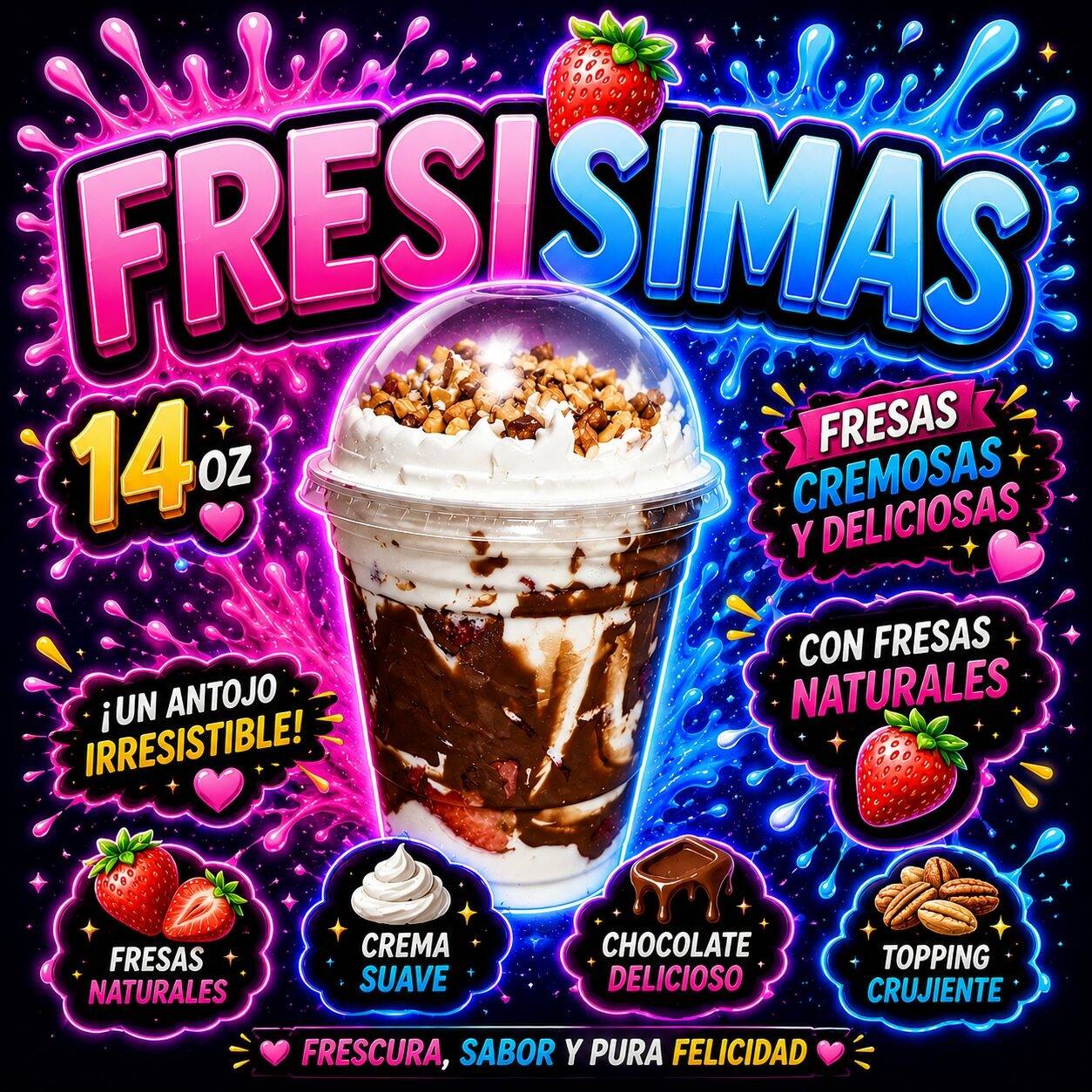 Fresas con Crema Grandes