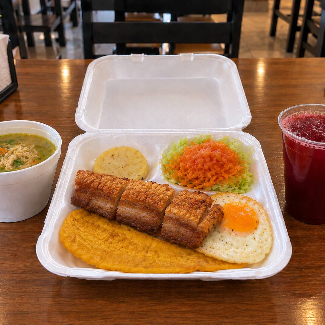 Almuerzo Casero con Chicharron