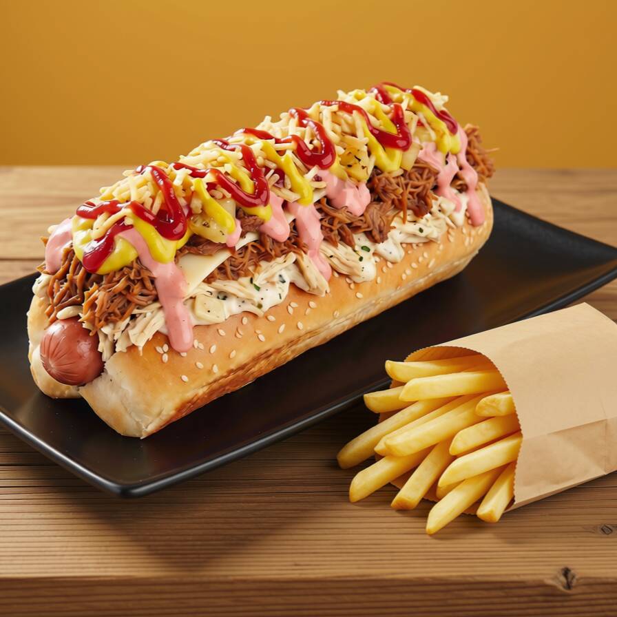 Perro Sazón + Papas