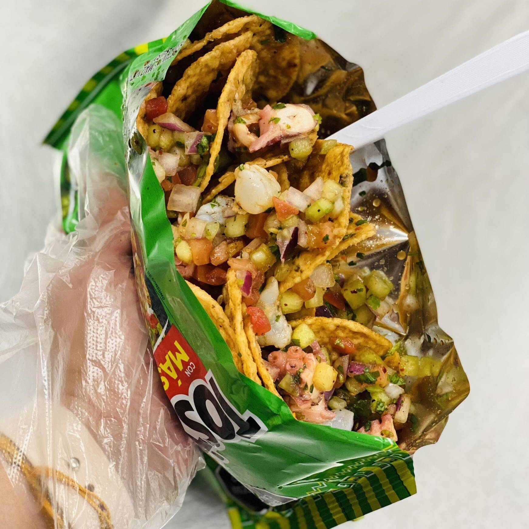 2 Tostitos Con Ceviche Sinaloense