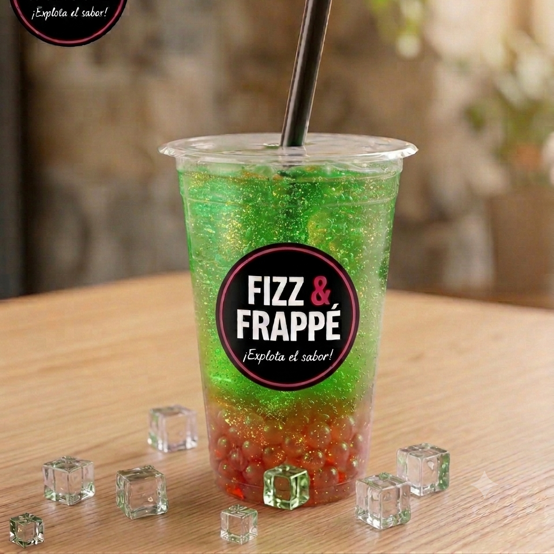 Soda Manzana Verde Glitter (boba Frutal Explosiva)