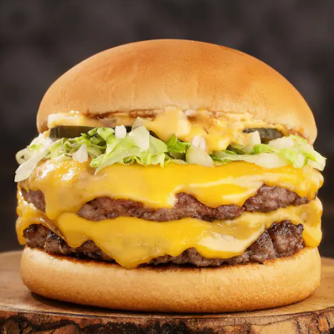 Hambúrguer Smash Duplo 100g com 4 Fatias de Cheddar Cremoso, Alface Crocante, Tomate e Molho Especial da Casa para um Sabor Duplamente Irresistível
