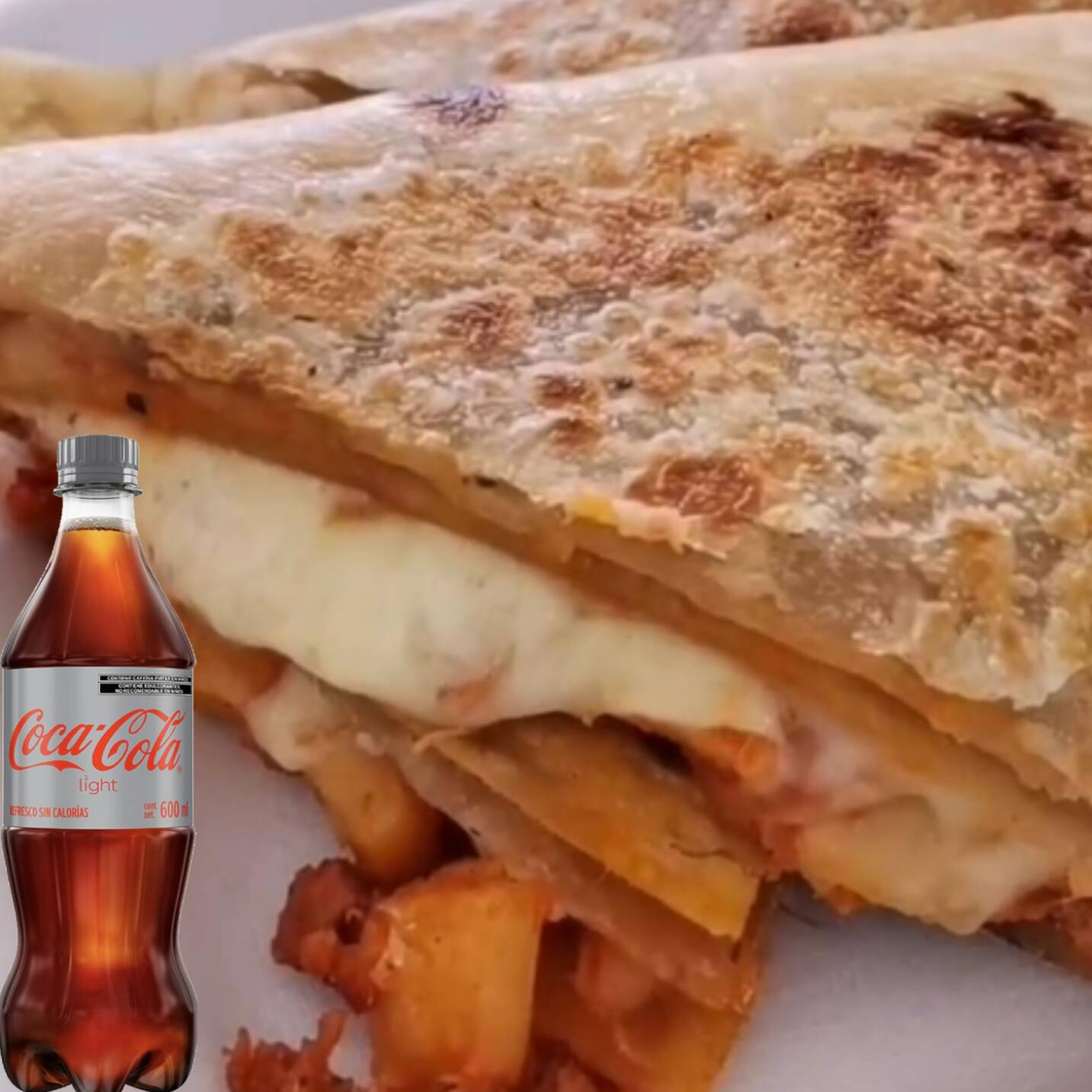 Combo Quesadilla + Coca Cola Light 600 Ml
