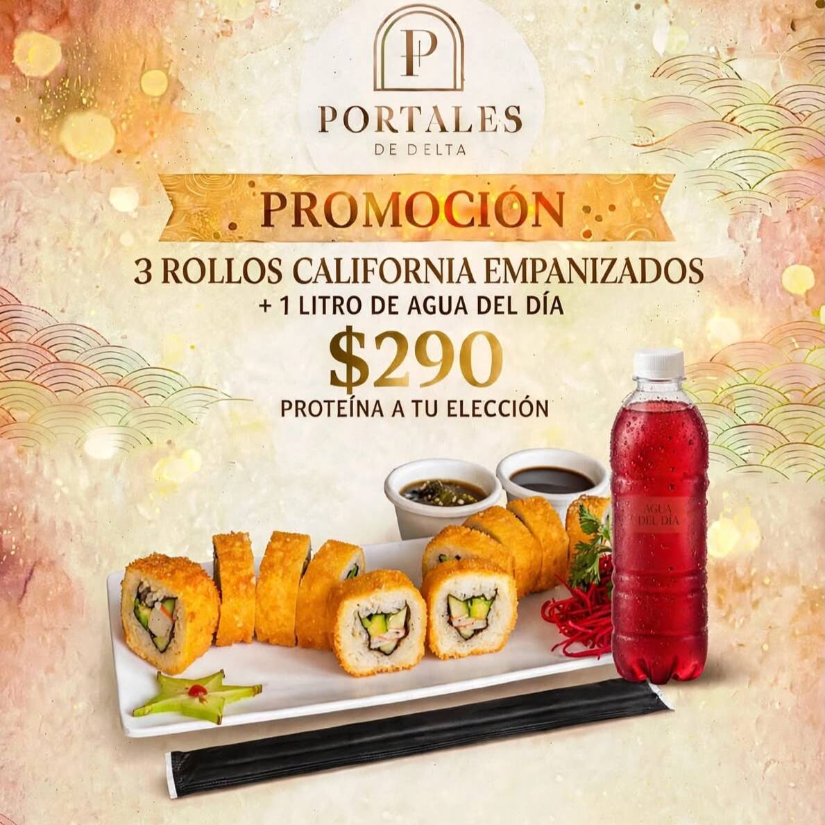 Sushi 3x290 + Bebida a Tu Gusto