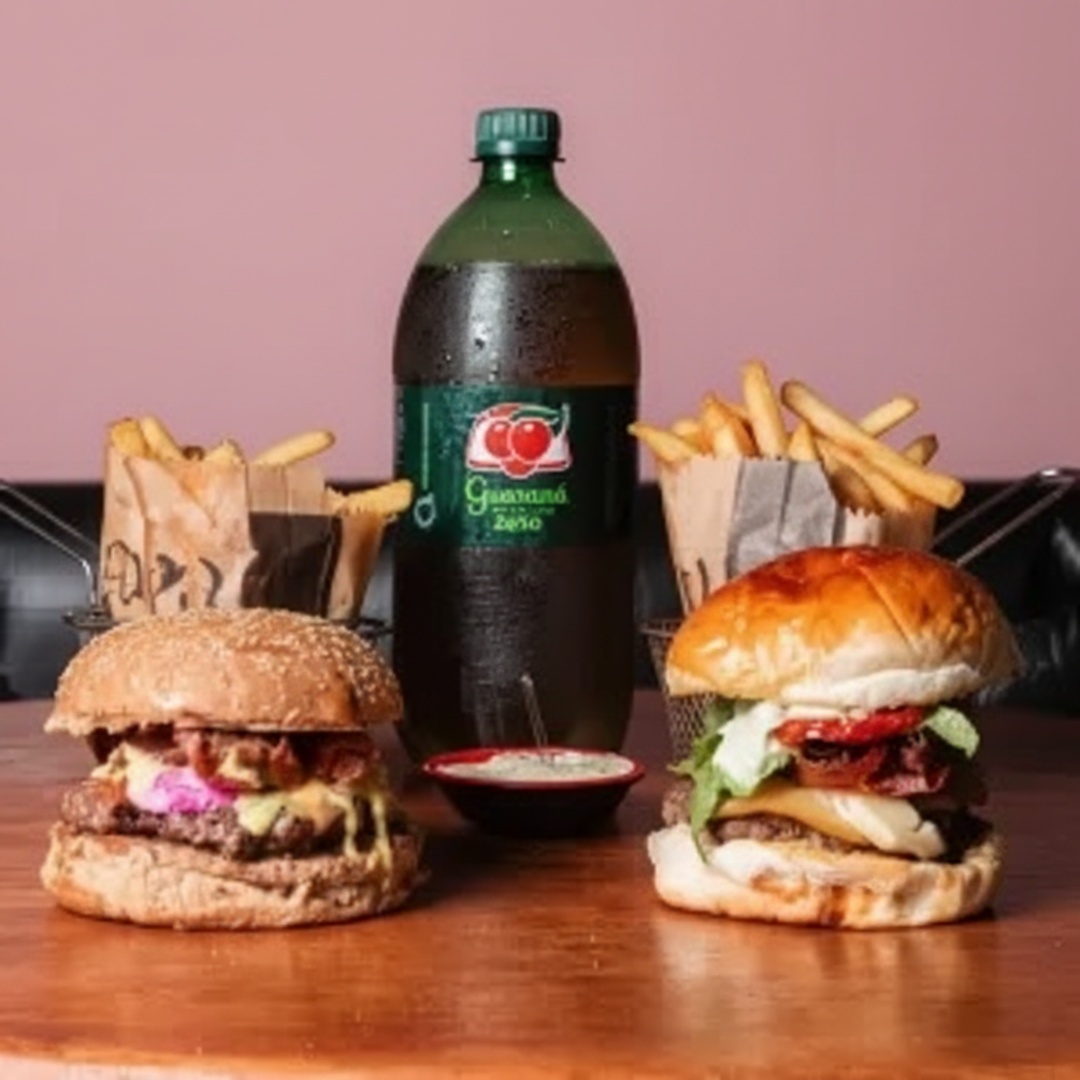Hambúrgueres artesanais grelhados, suculentos e cheios de sabor: * Top Hills * Hills Supreme Acompanhados de 2 porções de batata frita crocantes e 1 refrigerante de 1L.