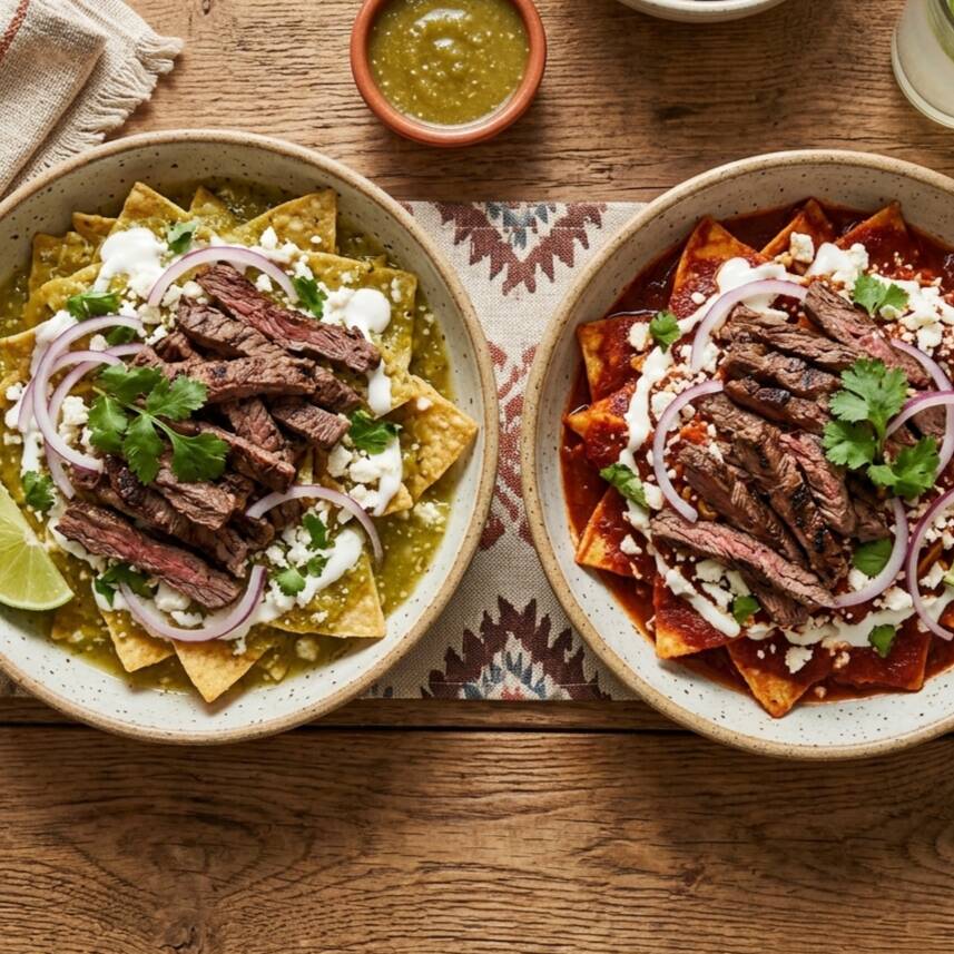 Chilaquiles Tradicionales con Carne Asada