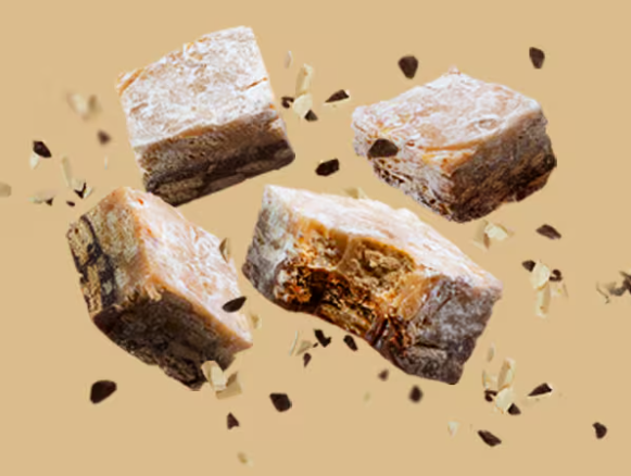 Torta de palha italiana duo de chocolate ao leite e chocolate branco.