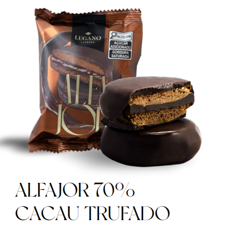 Alfajor de chocolate 70% cacau 60g