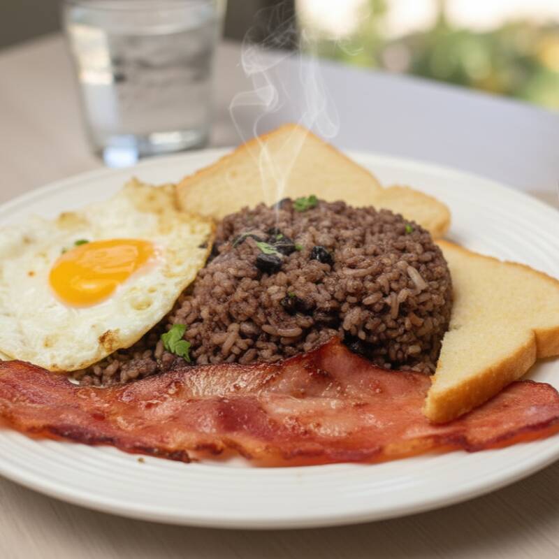 Pinto Con Huevo Y Tocineta