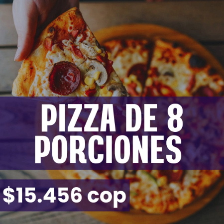 Grande 8 Porciones y Brownie 🍕⭐