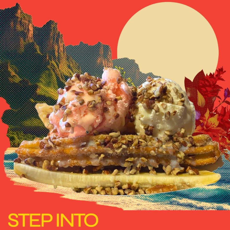 Banana churro split