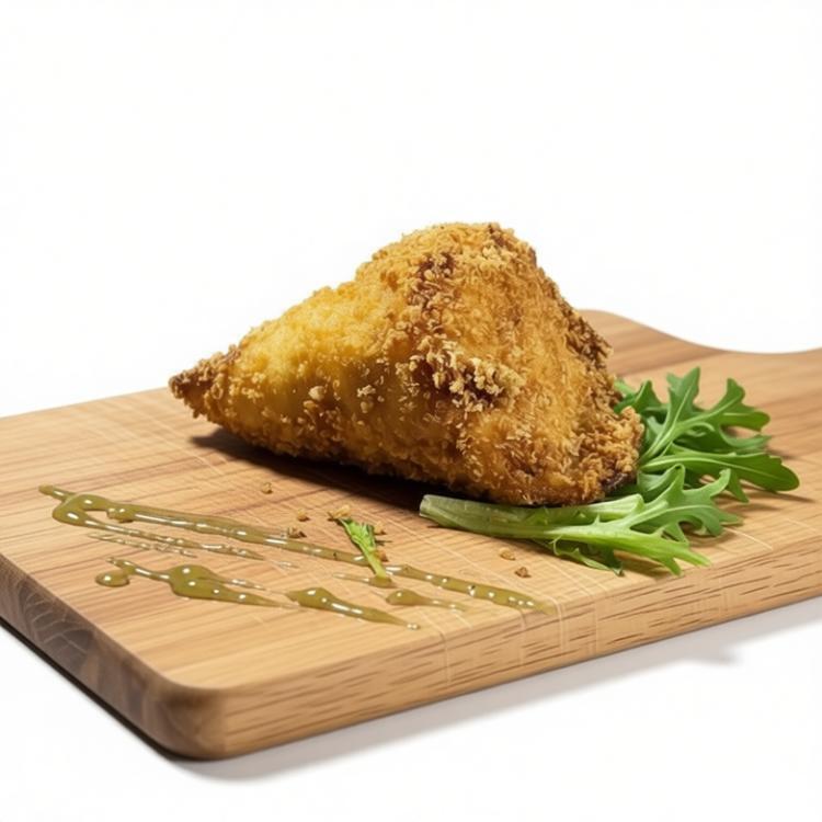 Temaki frito sem alga Com Salmão grelhado cream cheese e cebolinha ( sem arroz )