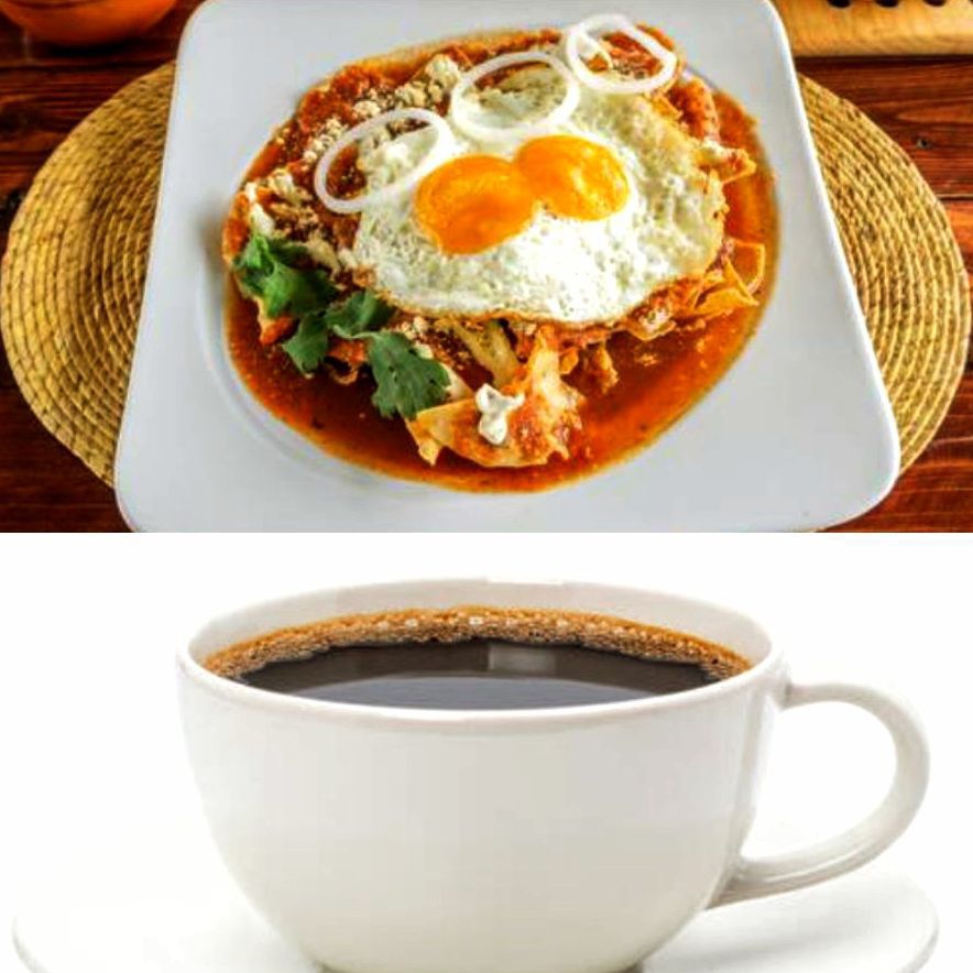 CHILAQUILES ROJOS CON HUEVO.