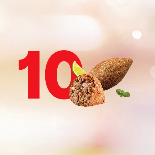 Carne moída temperada, trigo, cebola e folhas de hortelã. Simplesmente delicioso! Aproveite e leve 10 Kibes no precinho especial!