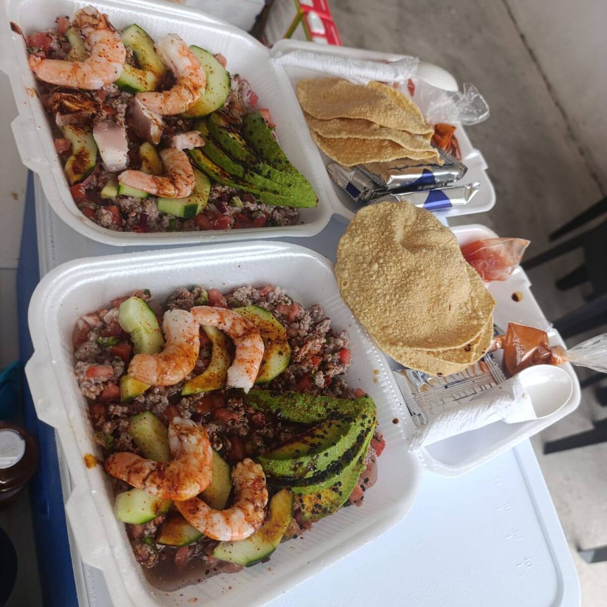 Carne Molida con Mariscos