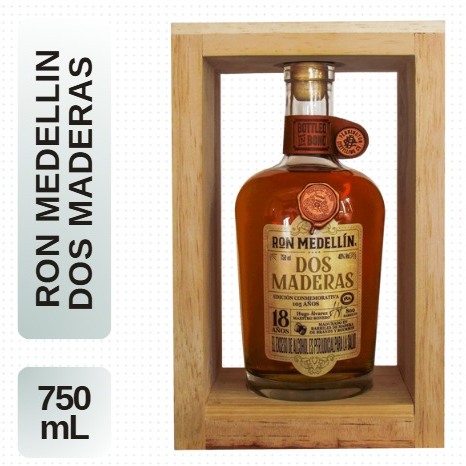 Ron Medellin Dos Maderas 18 Años 750mL