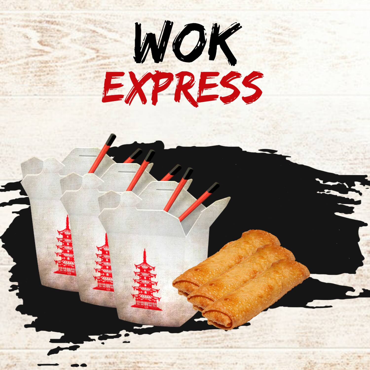 Wok#6 - 3 Ordenes + 3 Rollos