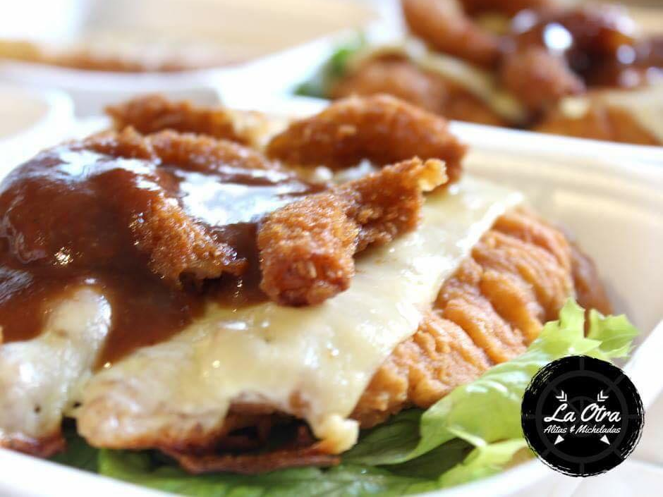 Hamburguesa Especial Pollo + Aros de Cebolla