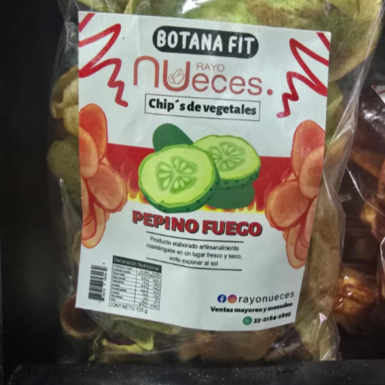 Botana Fit Pepino Fuego 125 gramos.