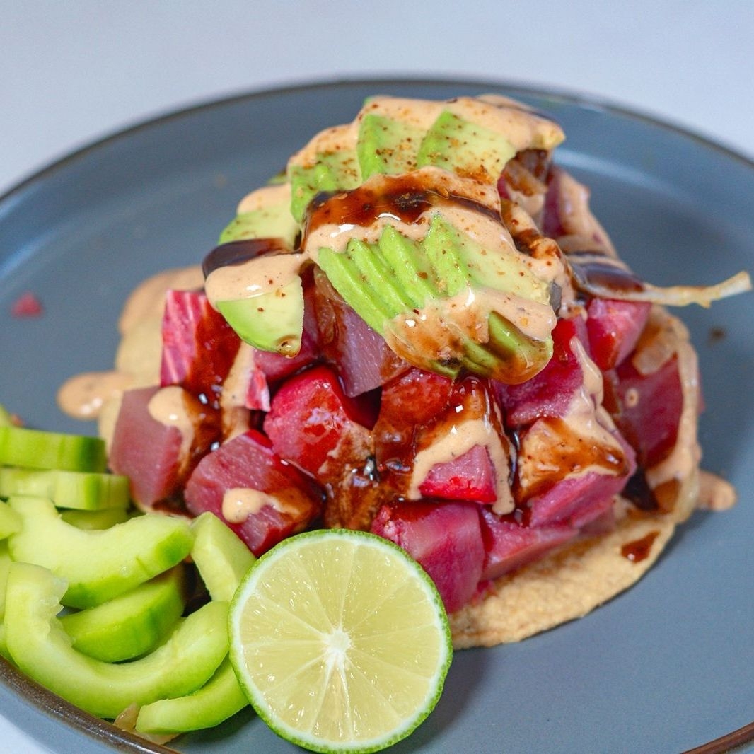 Tostada de Ceviche de Camarón