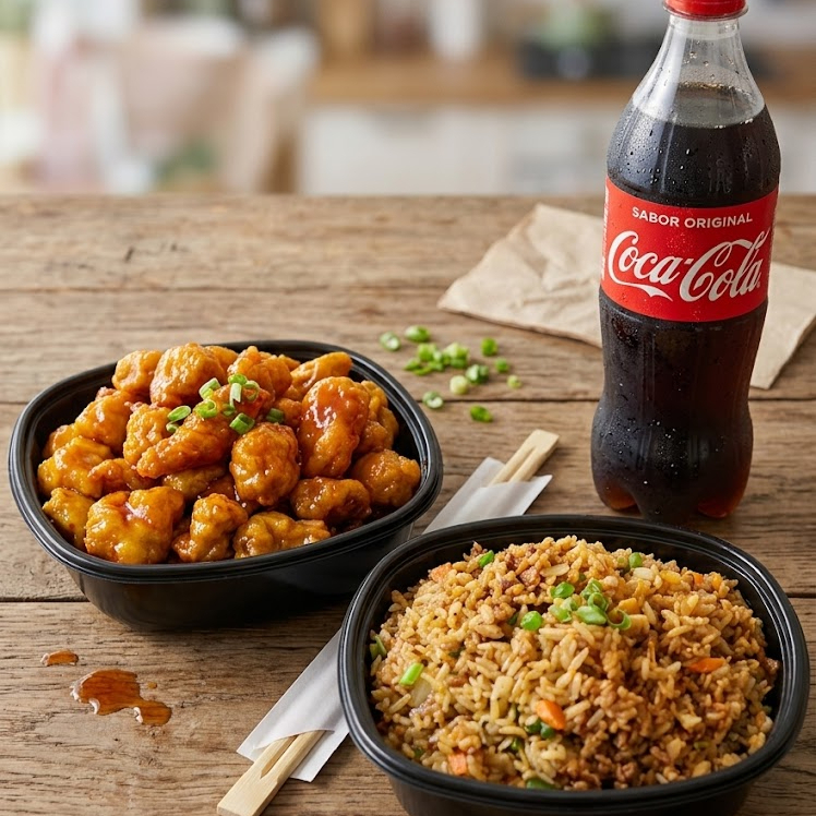 Combo Pollo agridulce+ Arroz 1/2 lt+CocaCola600ml