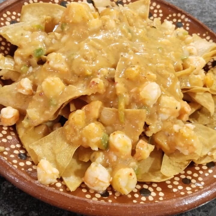 Nachos con Camarón