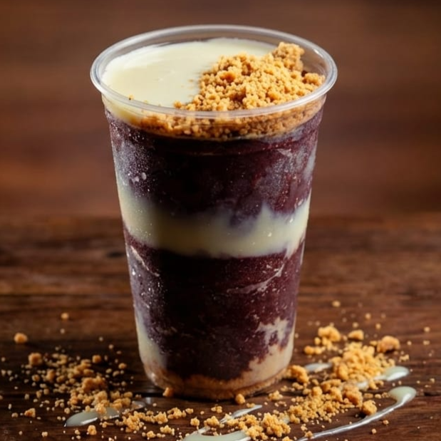 Açaí Premium enviado. na embalagem térmica, com : leite condensado. Foto meramente ilustrativa. Adicione amendoim e deixe ainda mais gostoso