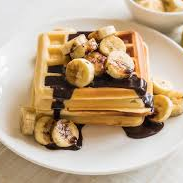 waffle platano chocolte