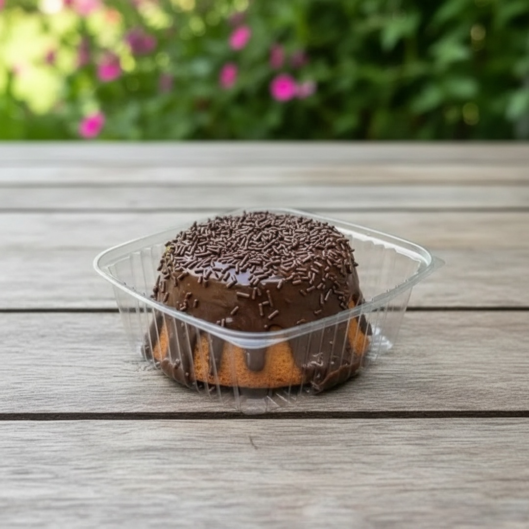 Delicioso bolo de cenoura fofinho com massa de brigadeiro e com confeitos de chocolate belga.