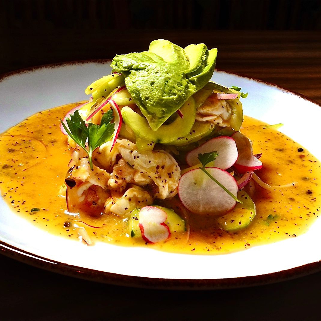 Aguachile maracuya con camarón