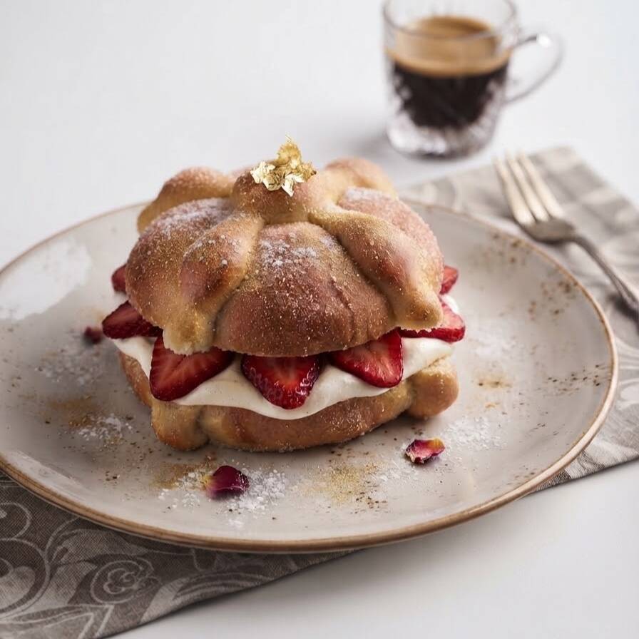 Pan De Muerto Fresas Con Crema