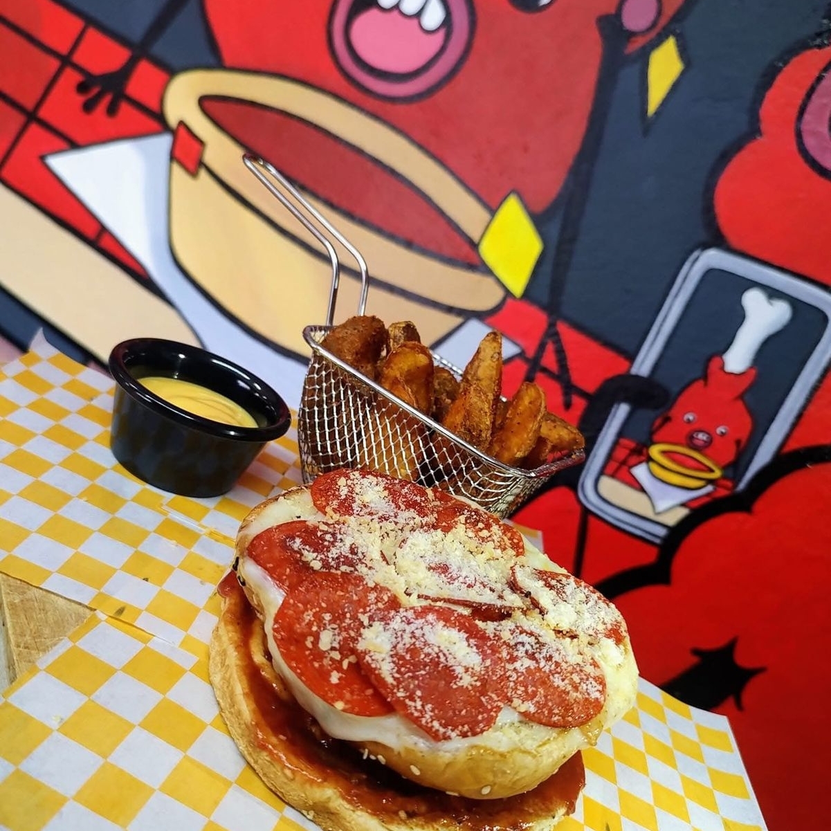 Hamburguesa pizza